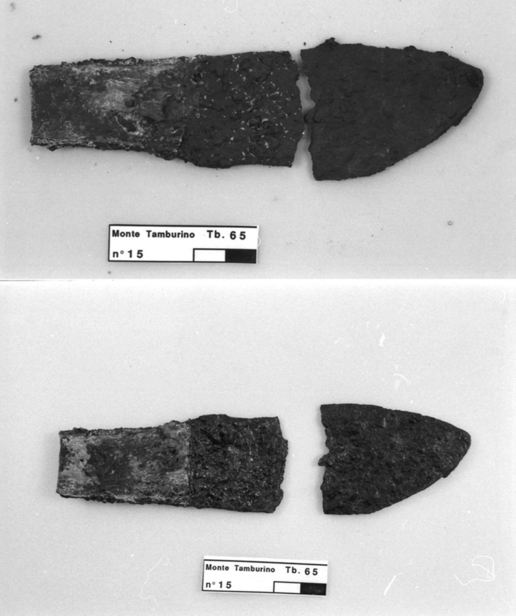 lama di coltello in ferro prima del restauro